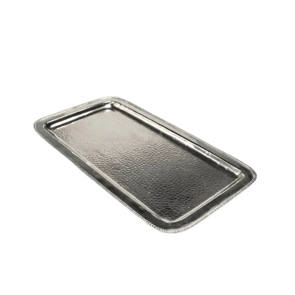 Long Hammered Serving Tray - Chabi Chic Vintage