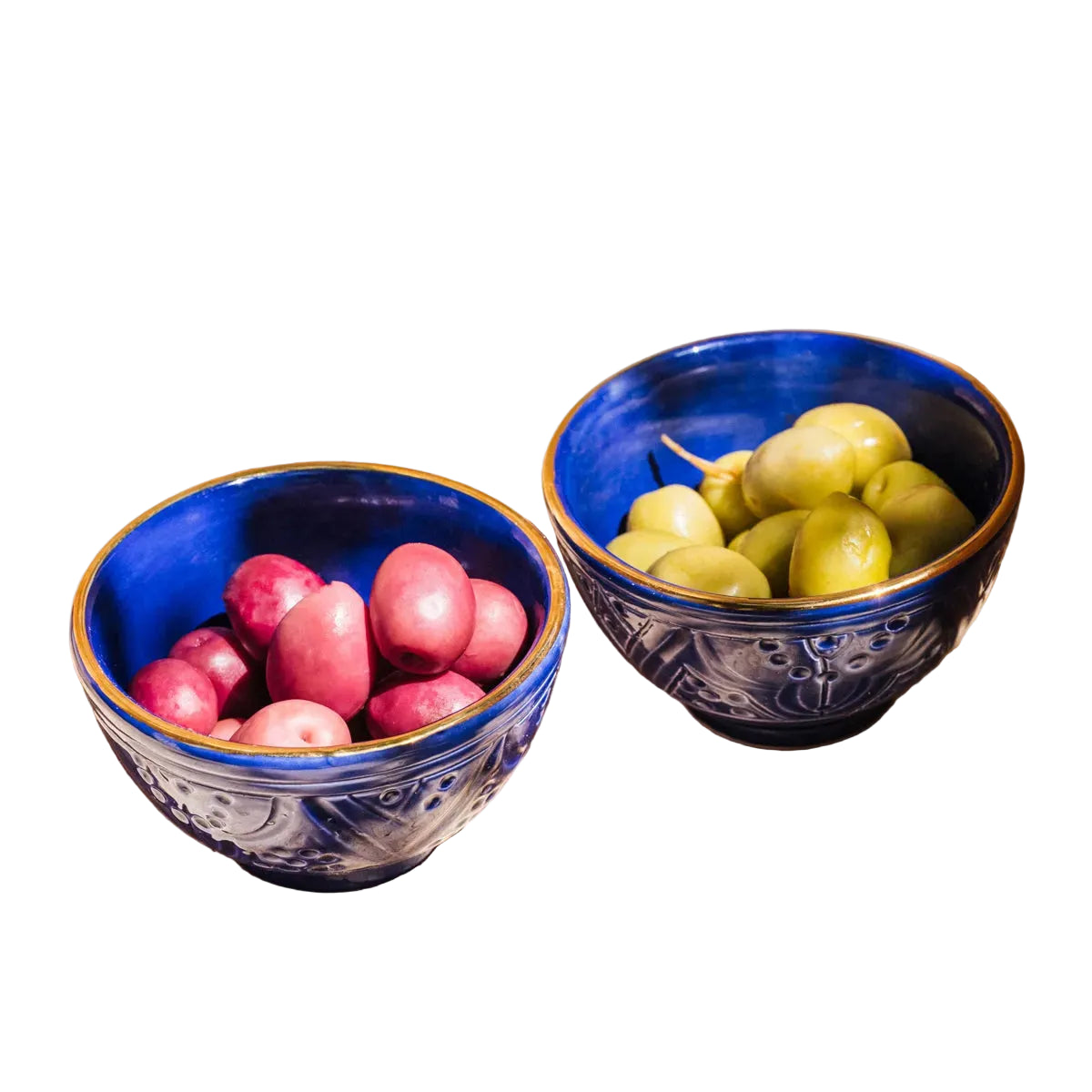 2 Mini Snack Bowls - Majorelle Blue Gold Imprint