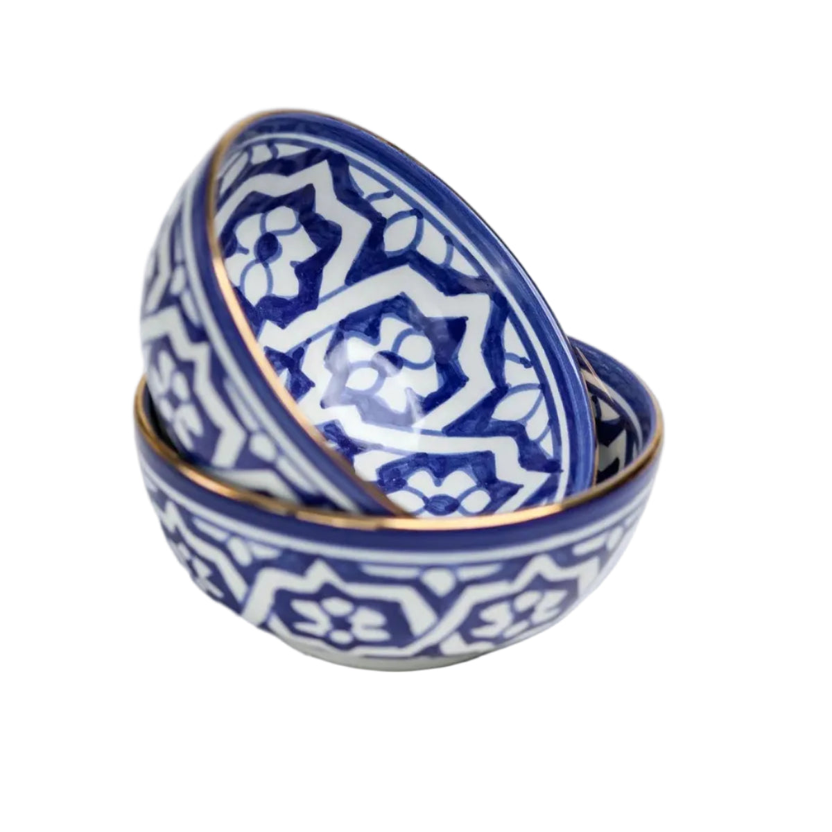 Shallow Bowl - Fassia Blue Majorelle Gold