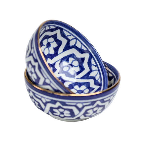 Shallow Bowl - Fassia Blue Majorelle Gold