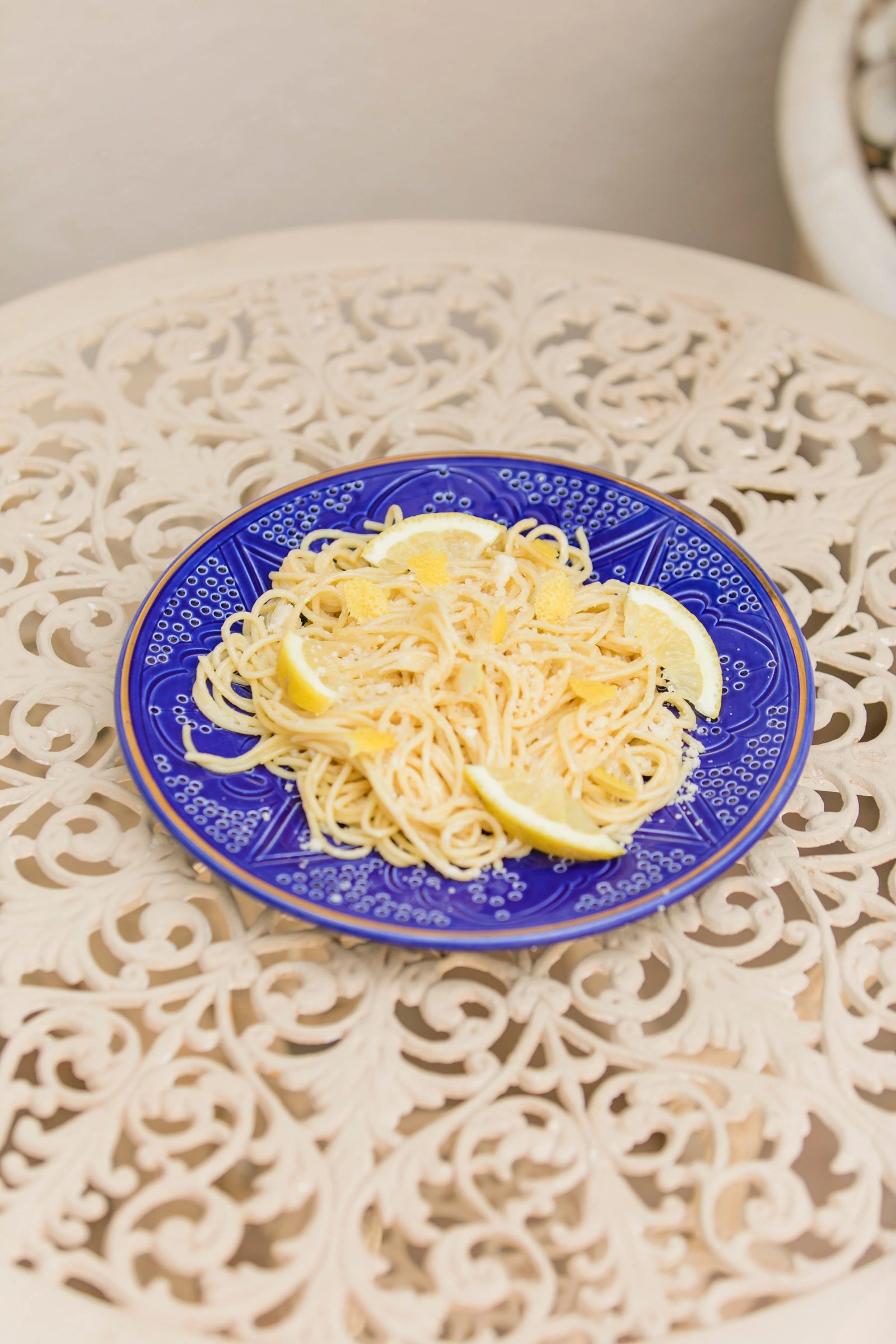 Dinner Plate - Majorelle Blue Gold Imprint