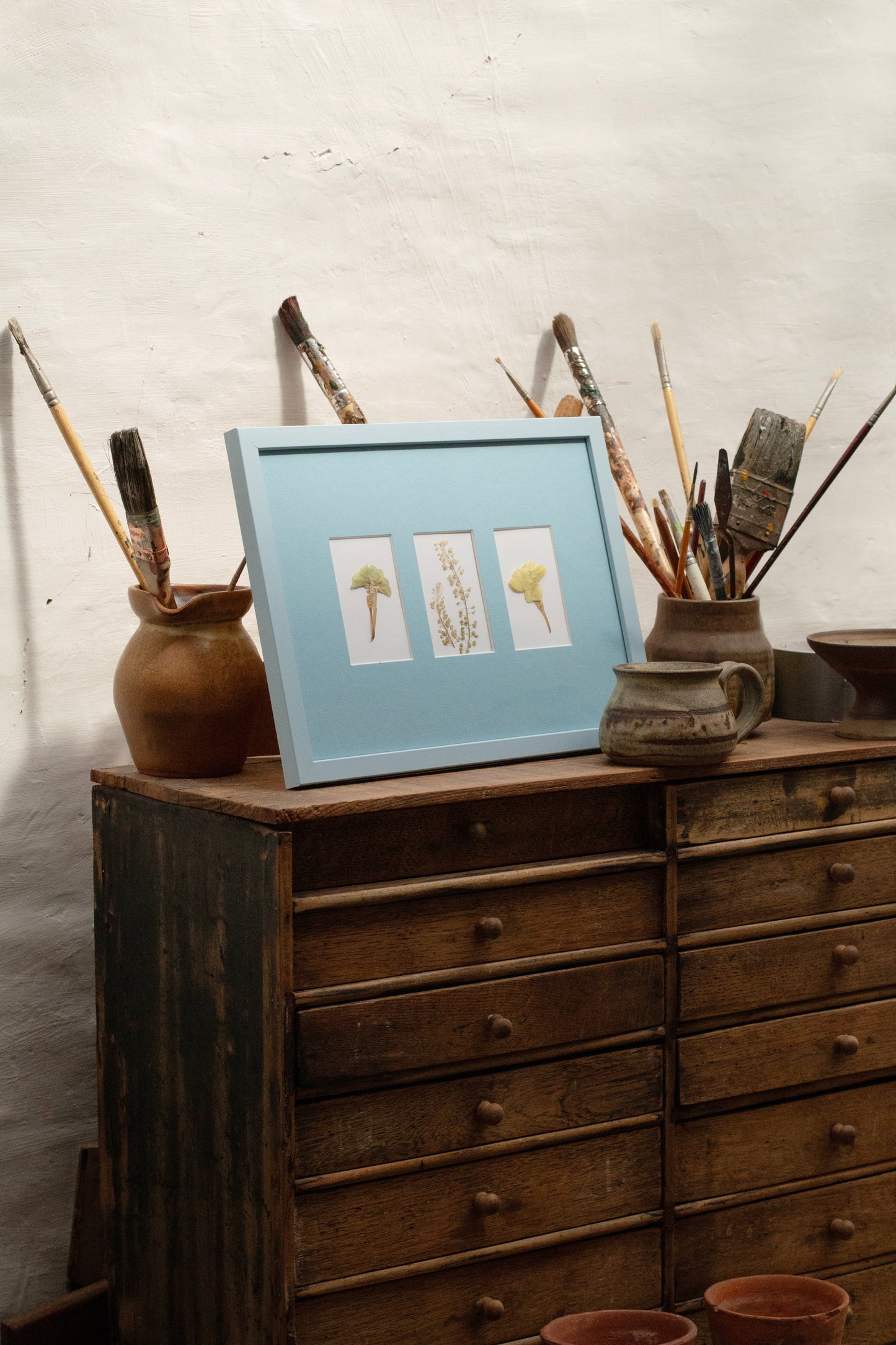 Sky Blue Wood Picture Frame
