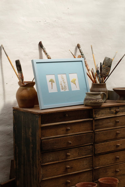 Sky Blue Wood Picture Frame