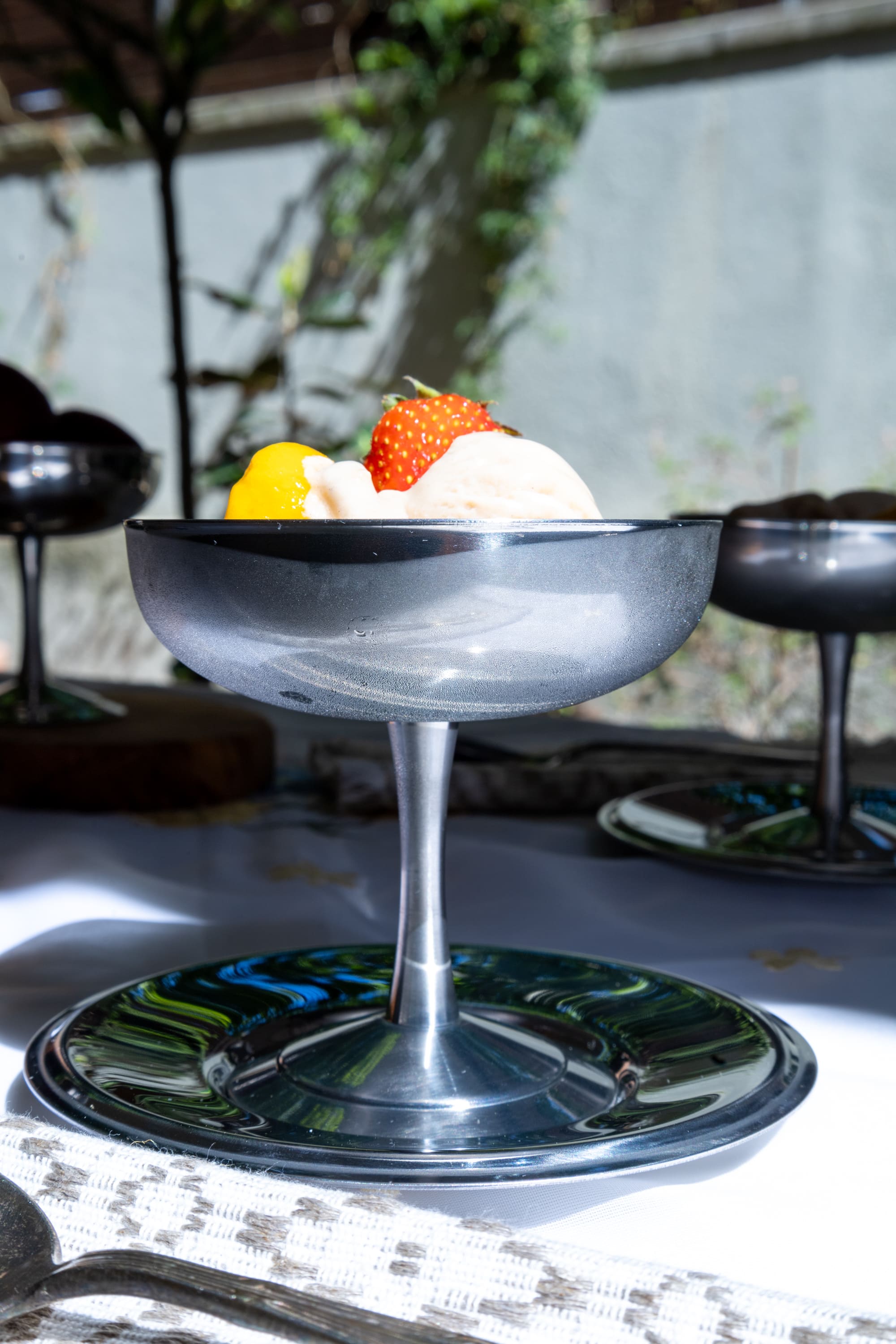 Italian Dessert Coupe & Plate Set - Made in Italy