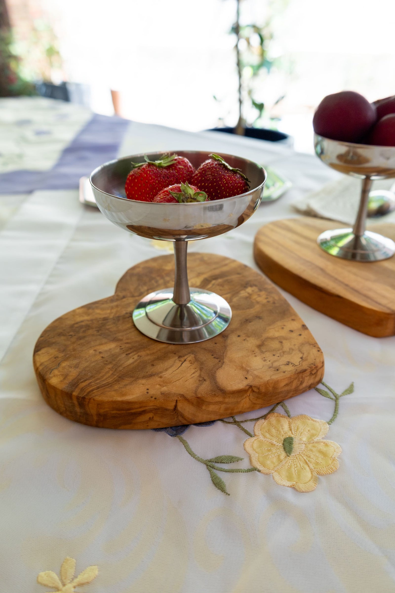 Heart-Shaped Olive Wood Board - Made in Italy
