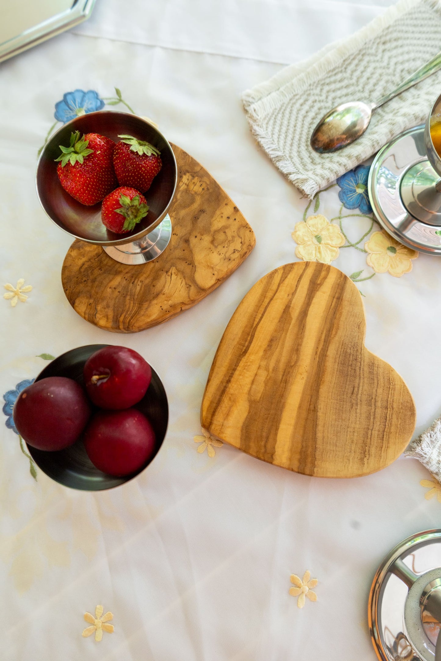 Heart-Shaped Olive Wood Board - Made in Italy