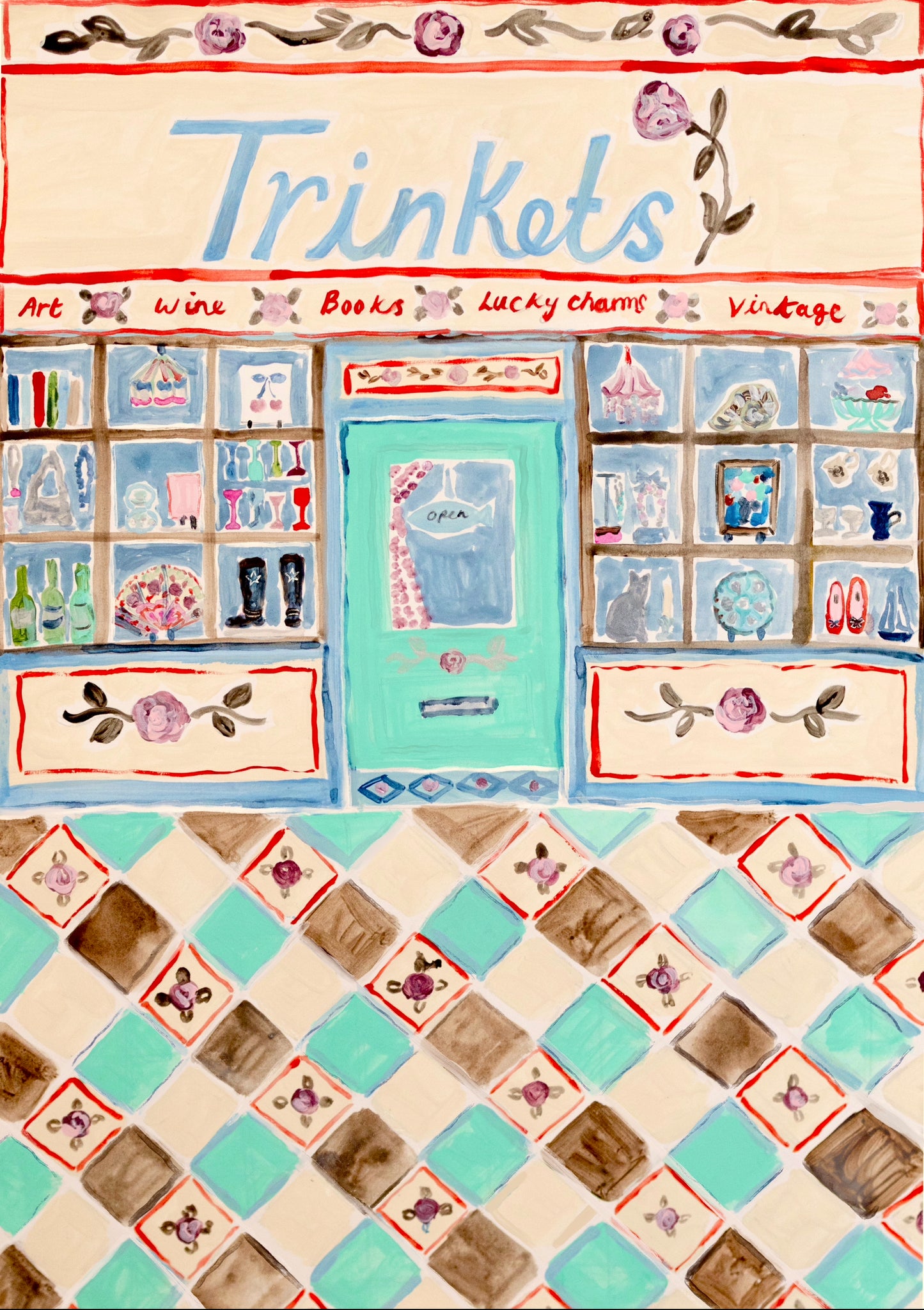 Trinkets Shop Front Print
