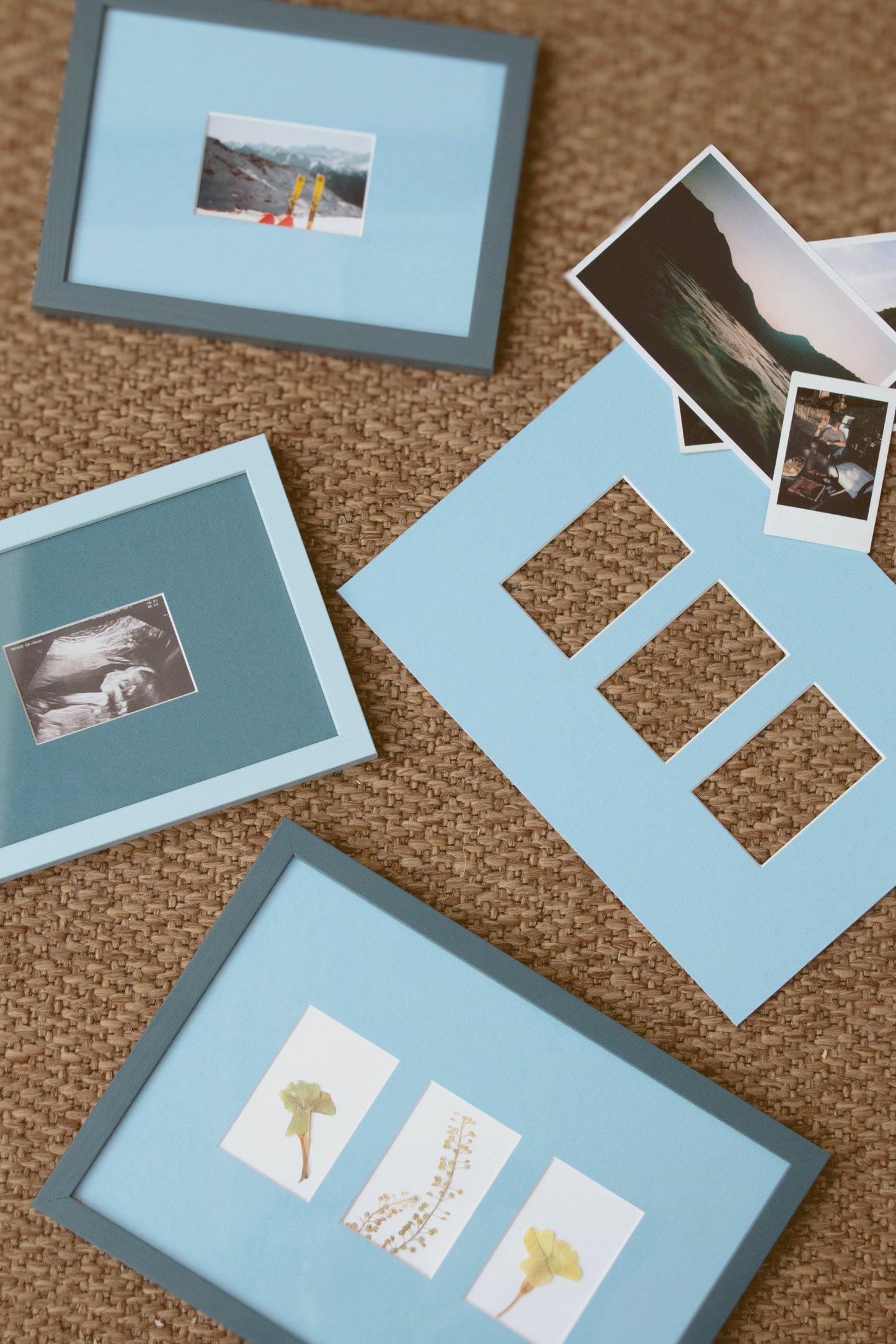 Sky Blue Wood Picture Frame