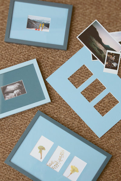 Sky Blue Wood Picture Frame