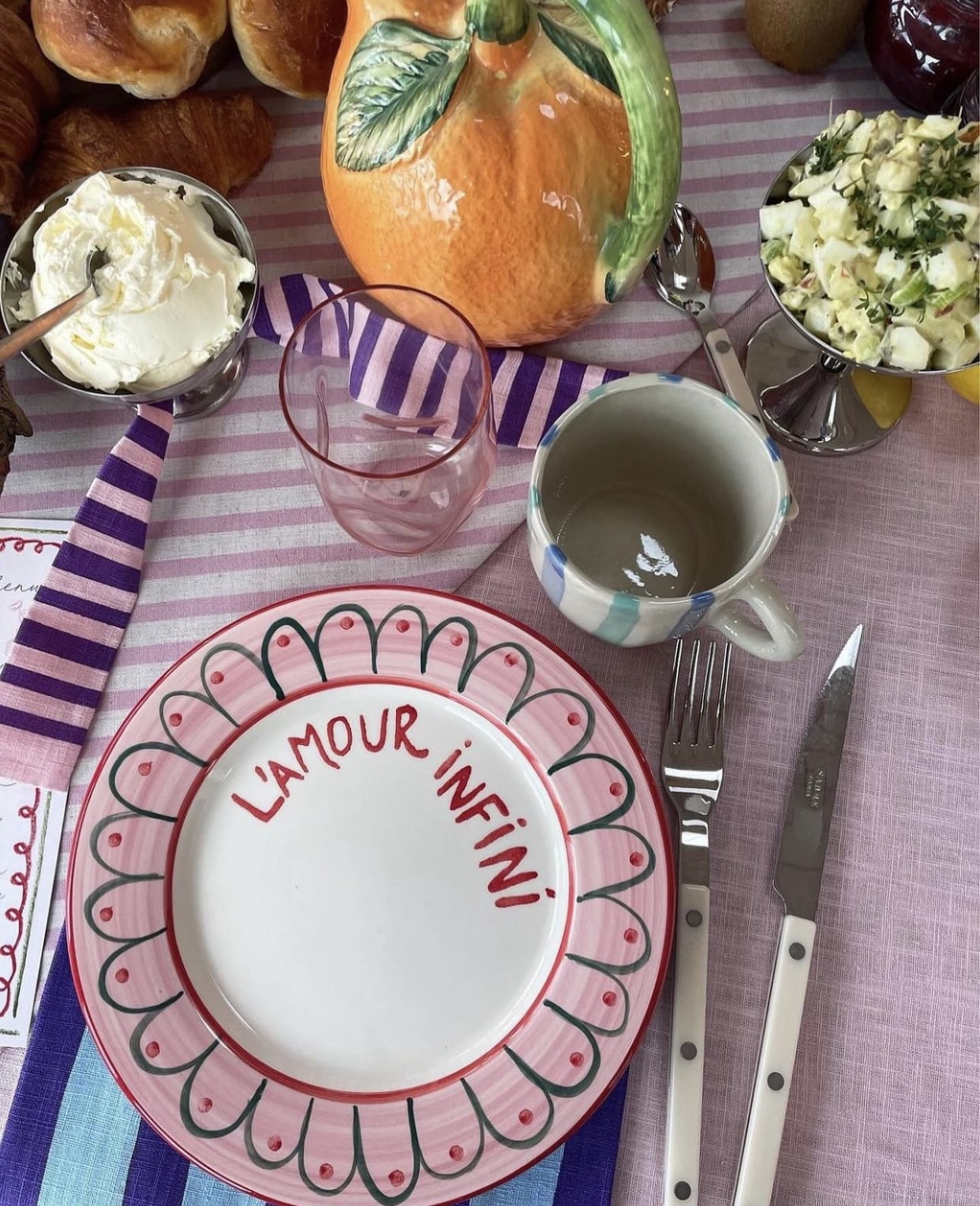 L'Amour Infini' Dessert Plate