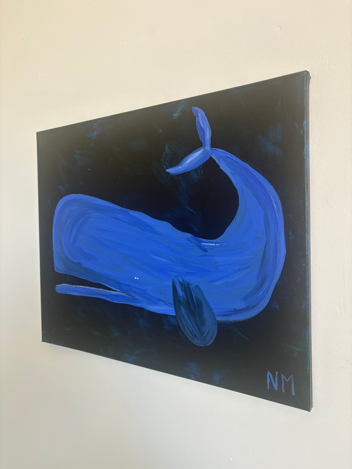 Whale in The Deep Blue Sea Artwork