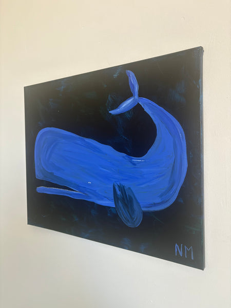 Whale in The Deep Blue Sea Artwork
