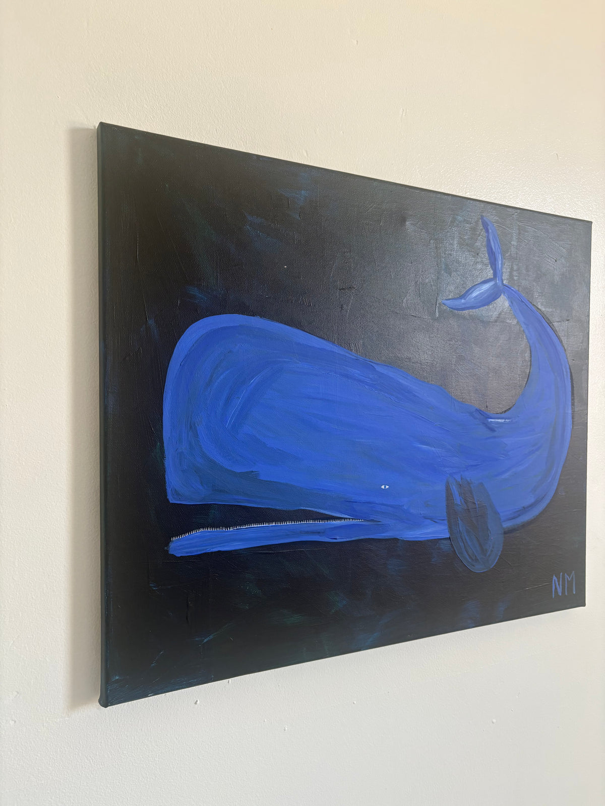 Whale in The Deep Blue Sea Artwork