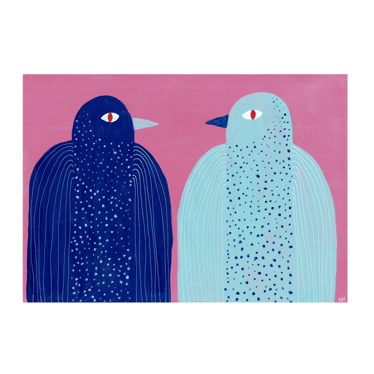 Two Blue Birds Print