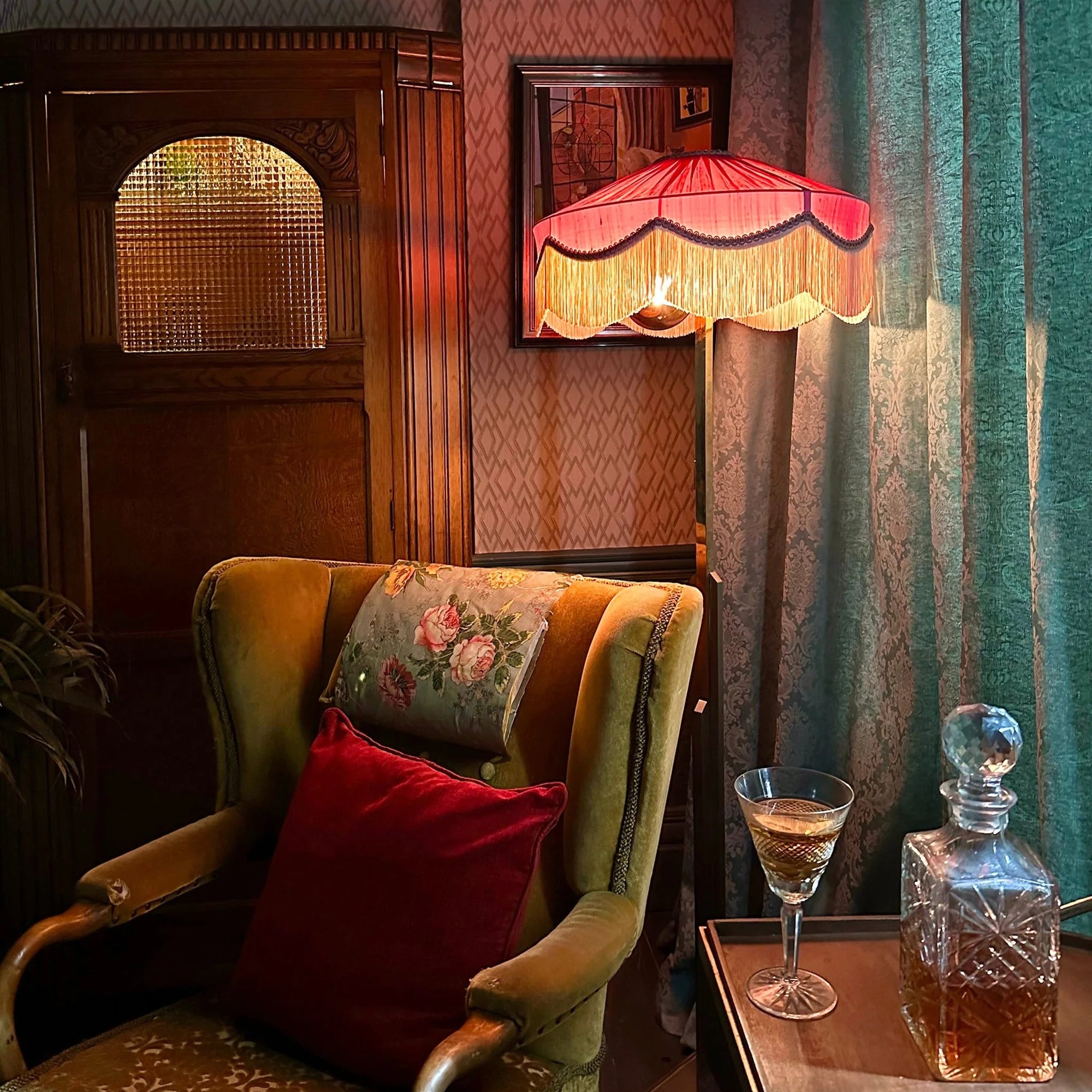 The Peggy Silk Lampshade - Pink