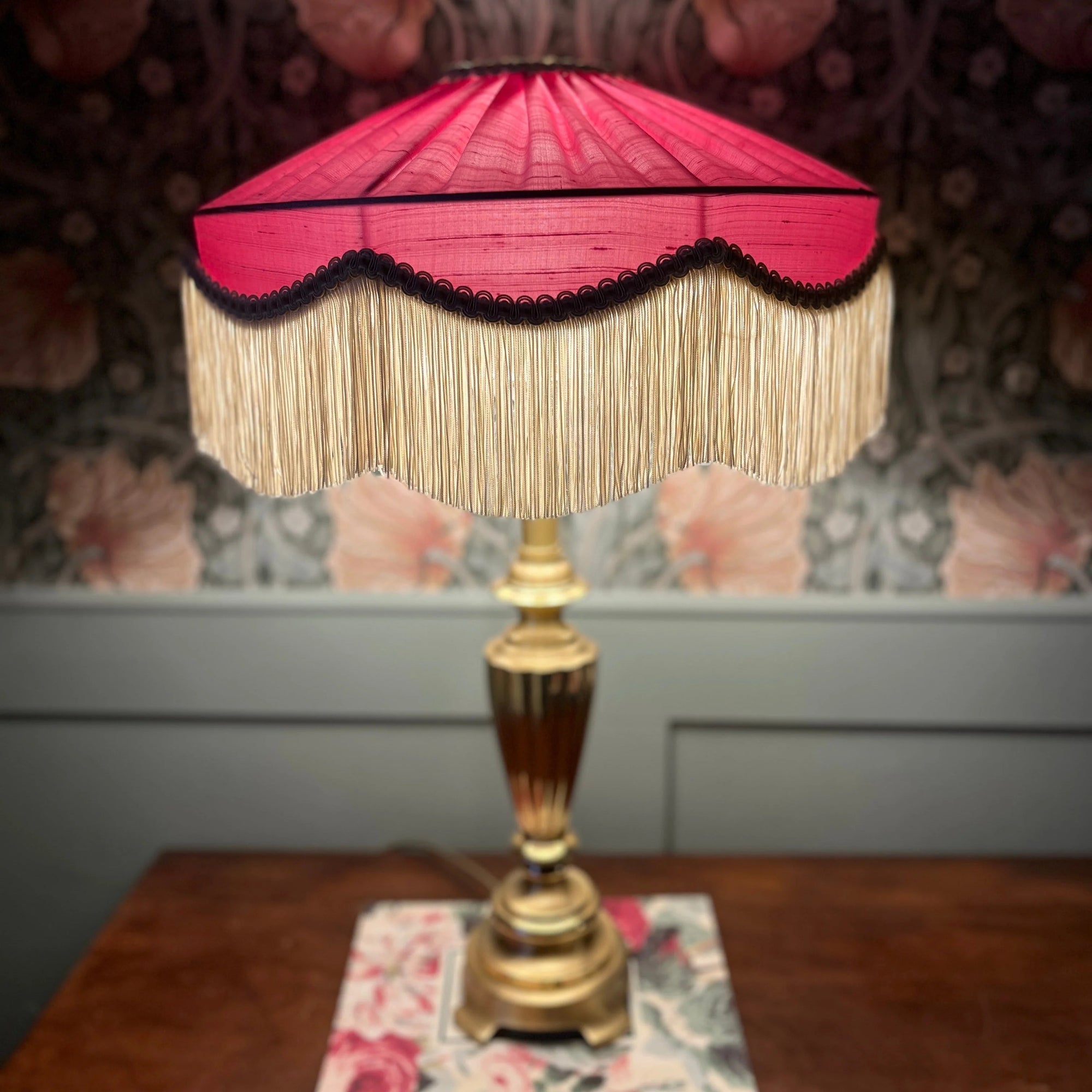 The Peggy Silk Lampshade - Pink