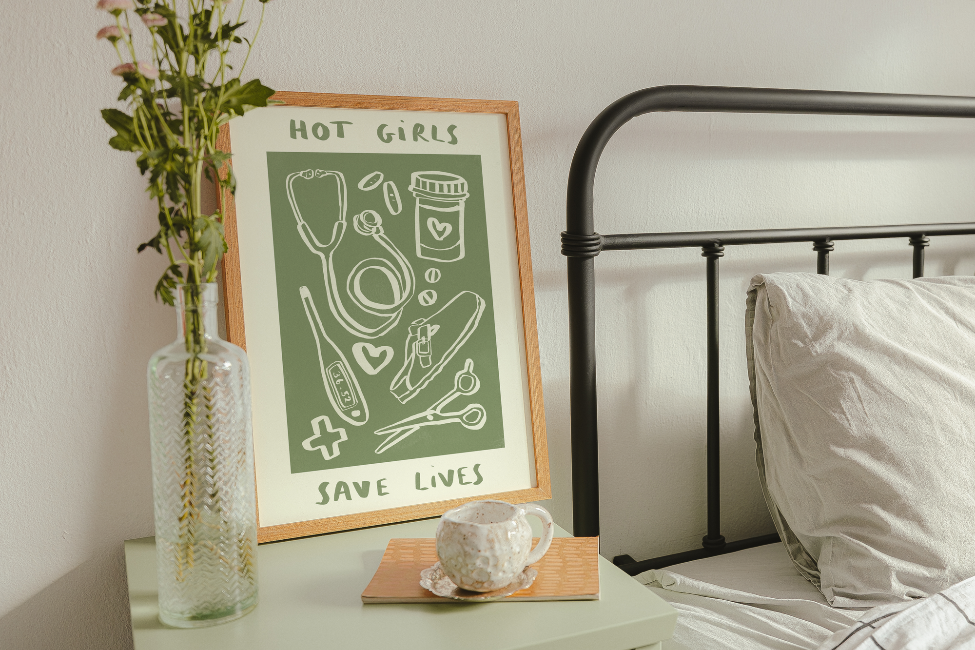 Hot Girls Save Lives - Nurse Print