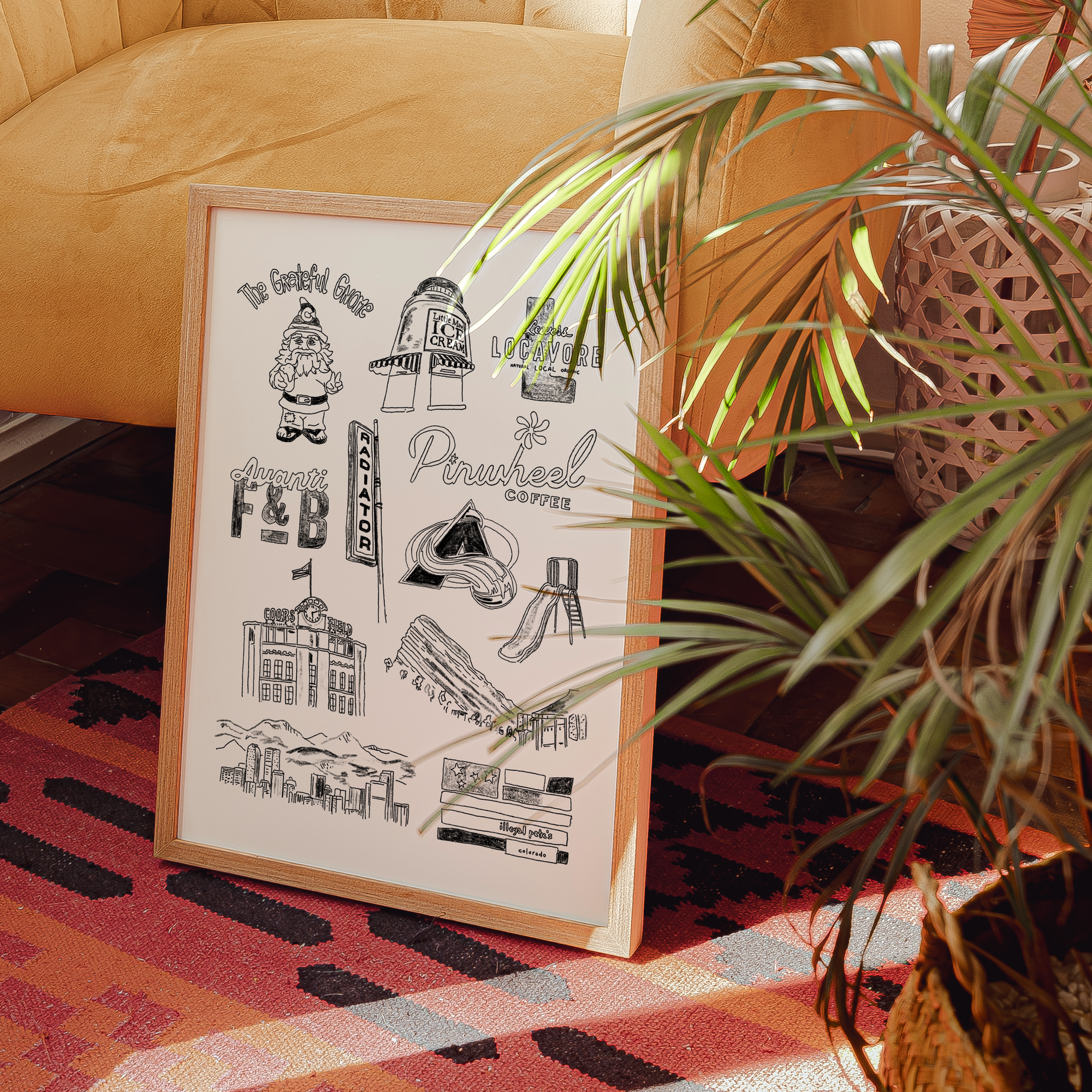 Custom "Favourite Things" Illustration Print