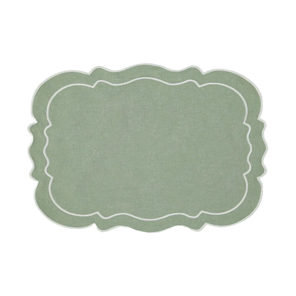 Individual Clou, Verde com Branco