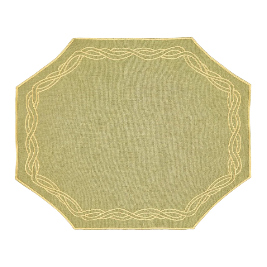 Corda Placemat, Green with Lime Green
