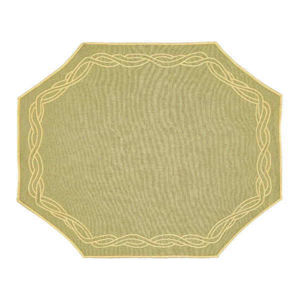 Corda Placemat, Green with Lime Green