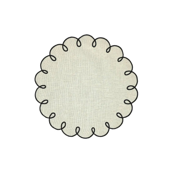 Placemat Lisboa, Beige with Black