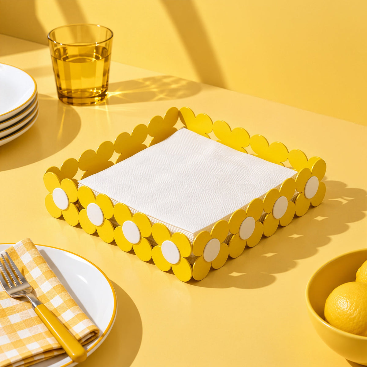 Yellow Flower Napkin Holder
