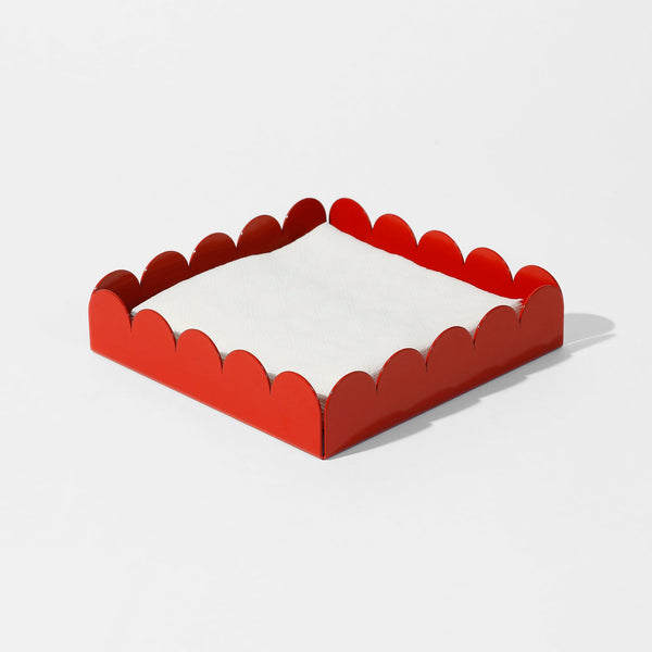 Red Wave Napkin Holder