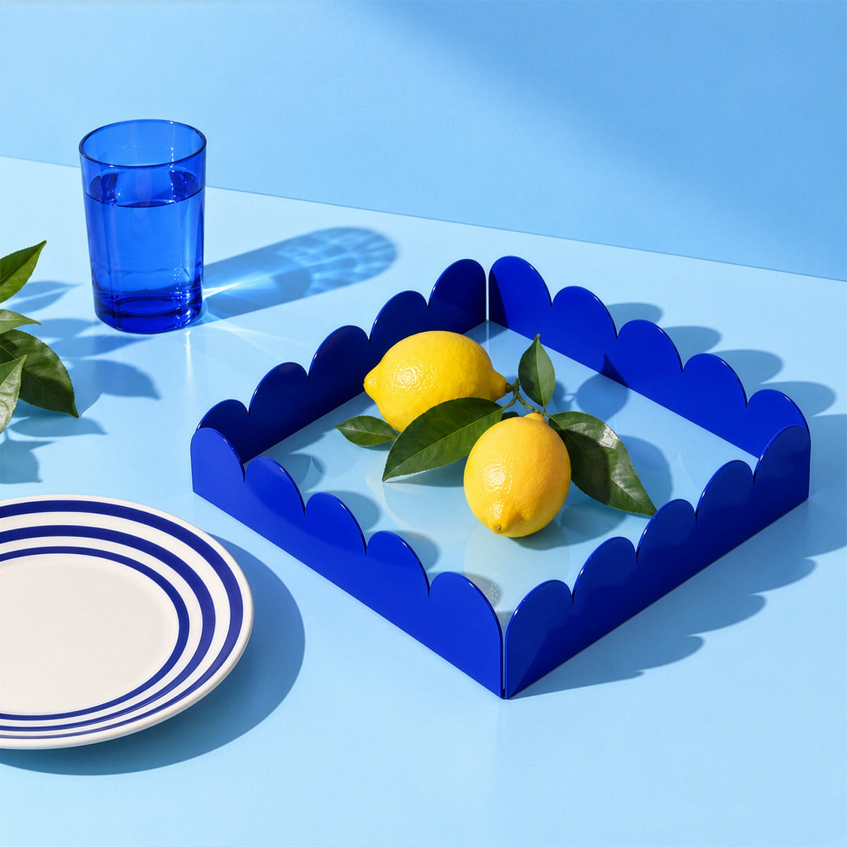 Navy Blue Wave Napkin Holder