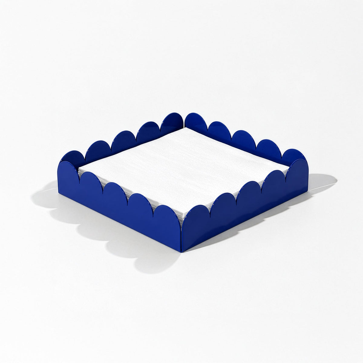 Navy Blue Wave Napkin Holder