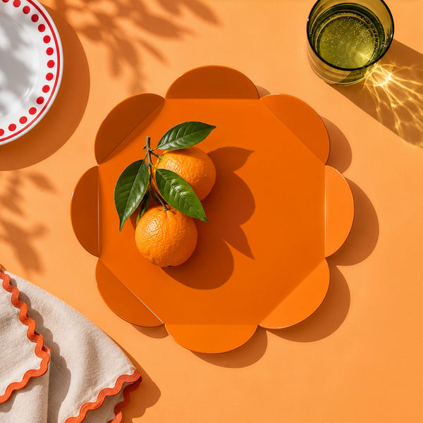 Orange Flower Tray