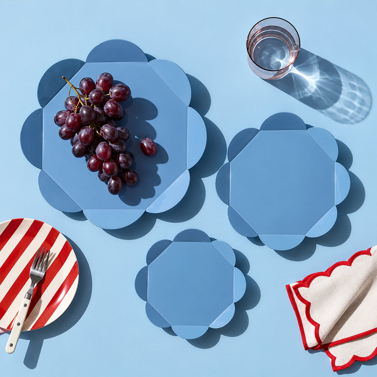 Blue Flower Tray