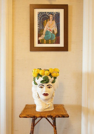 Italian Woman with Lemons Vase Moro Head - Casa by Josephine Jenno