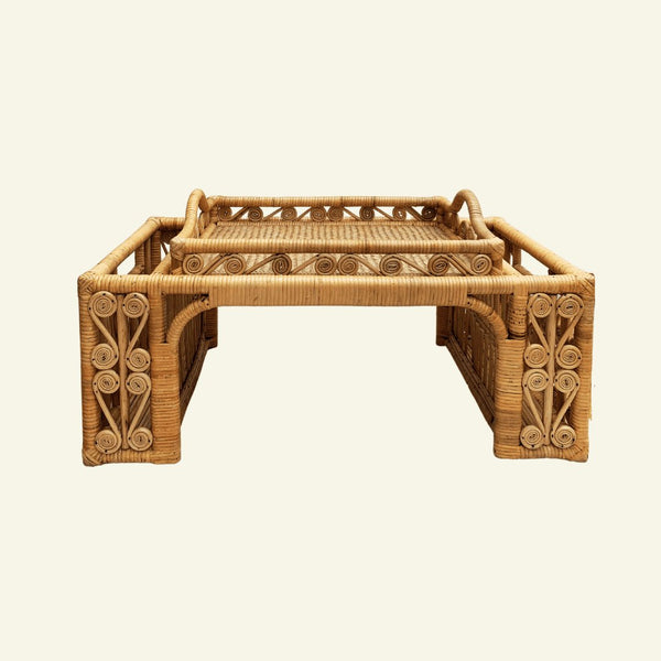 Rattan ivy breakfast tray