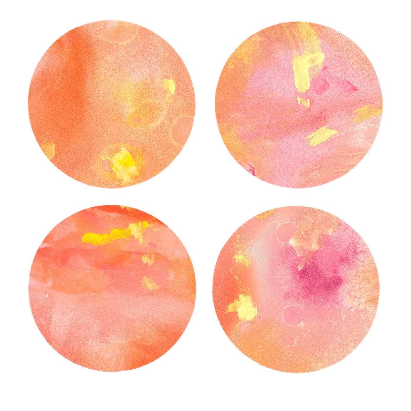 Hand Painted Dafne Coasters Set of 8