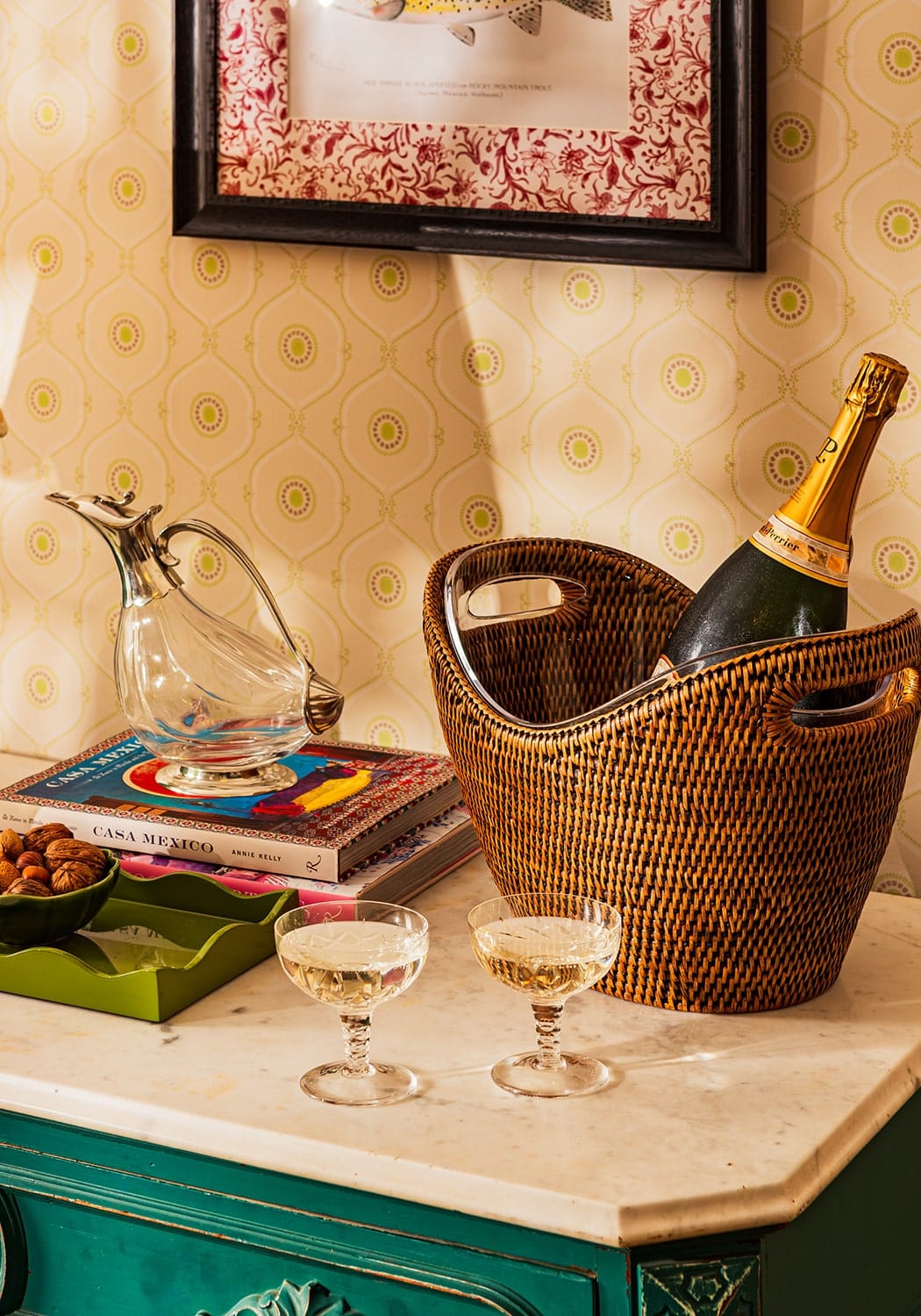 Jane's Woven Rattan Wine bucket - Casa by Josephine Jenno