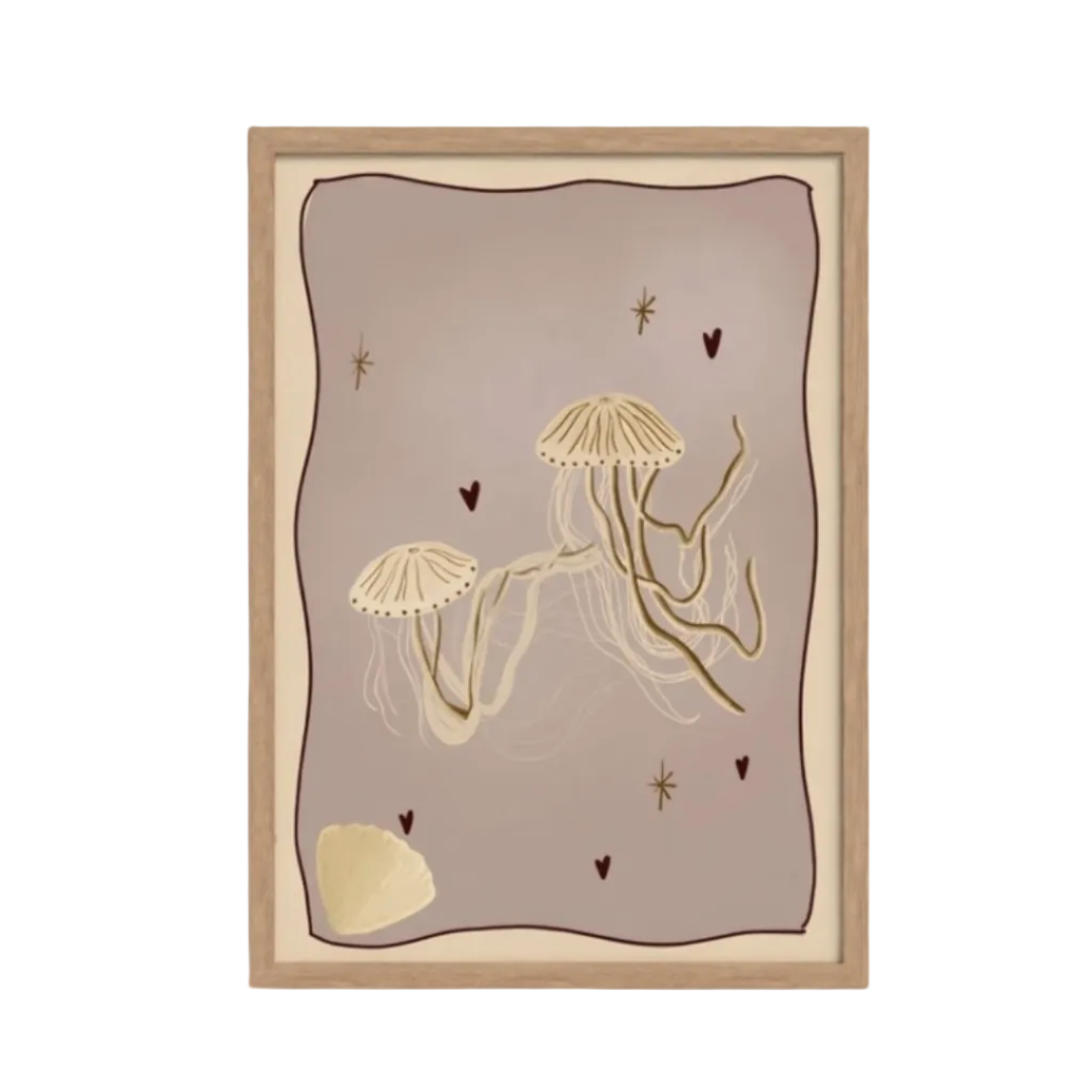 The Jellyfish art print — hand-illustrated giclée by Queen of the Rodeo