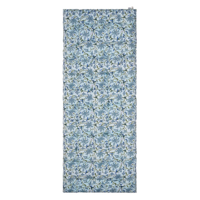 Floral patterned block printed mattress on a white background