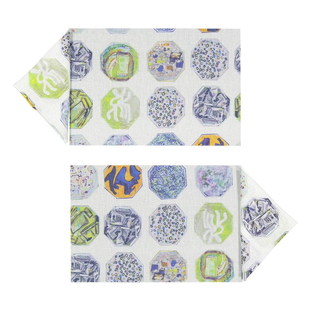 Medallions Rectangular Placemats and Small Napkins Set for 2