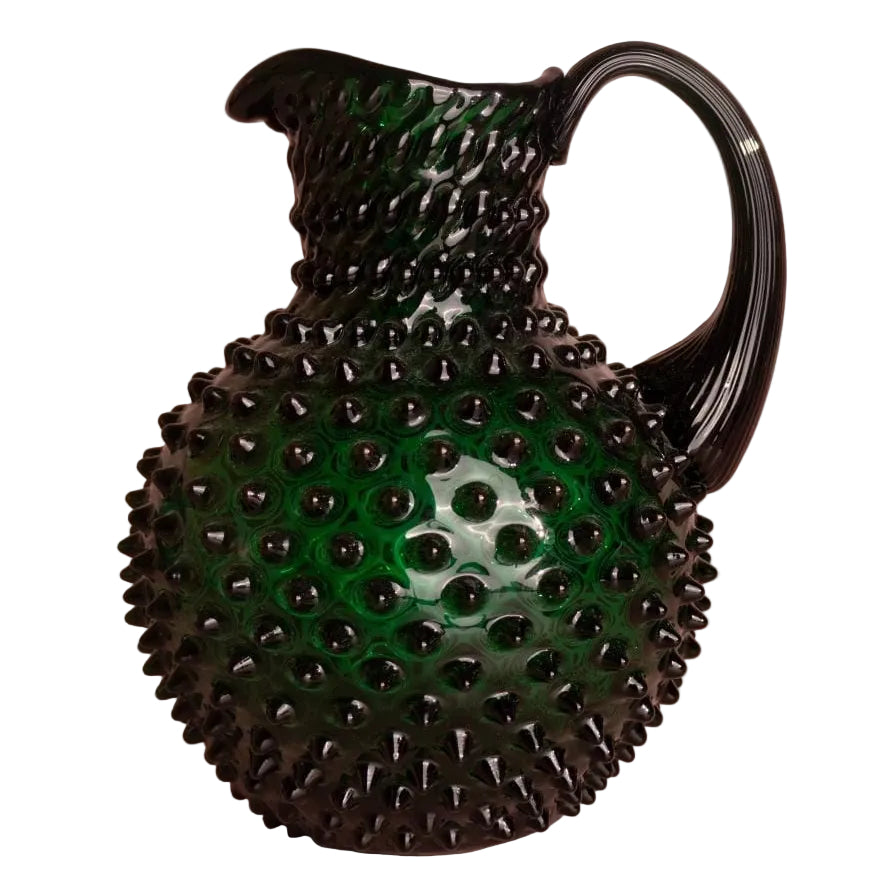 Dark Green Hobnail Large Jug 2L
