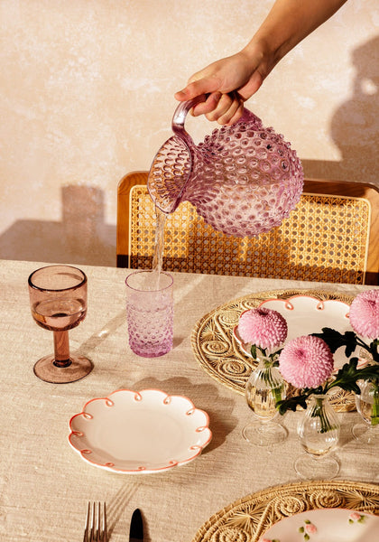 Lilac Hobnail Large Jug 2L