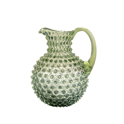 Jug Olive Green Hobnail Jug 2L Statement Glassware