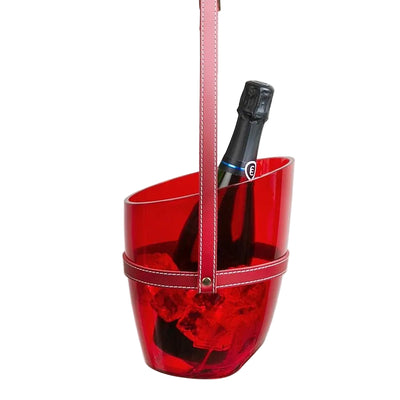 "Keep Your Cool" Champagne Bucket - Transparent Red - Heating & Plumbing London - 