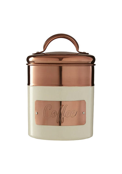 Georgina Two-toned Kitchen Cannisters in Gold and Cream