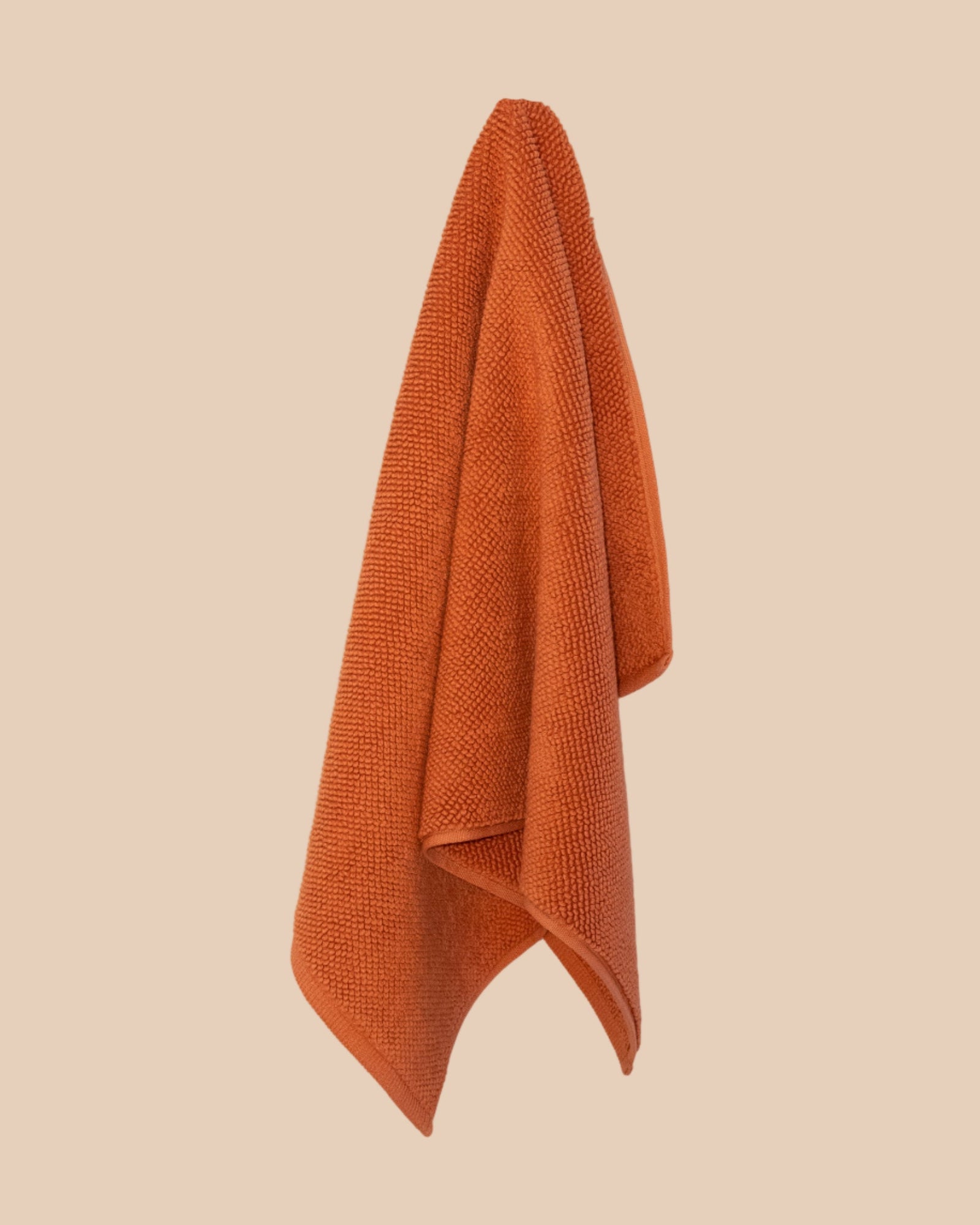 Chunky cotton weave bathmat in tamarillo colour