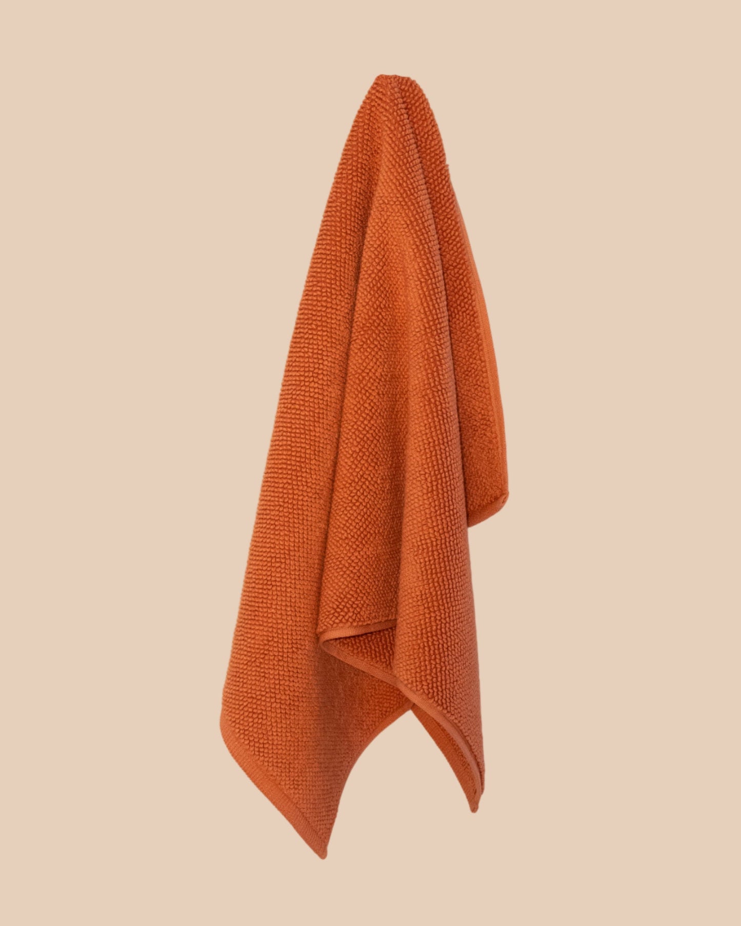 Chunky cotton weave bathmat in tamarillo colour