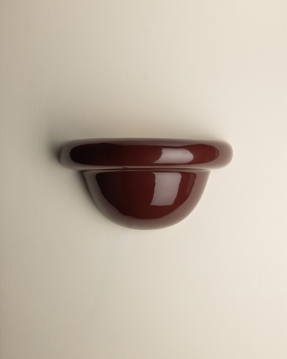 Redonda Uplight Ceramic Sconce Wall Light, Burgundy