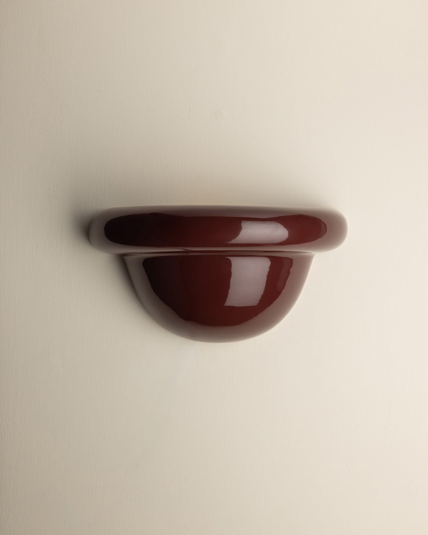 Redonda Uplight Ceramic Sconce Wall Light, Burgundy