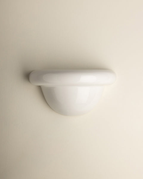 Redonda Uplight Ceramic Sconce Wall Light, White