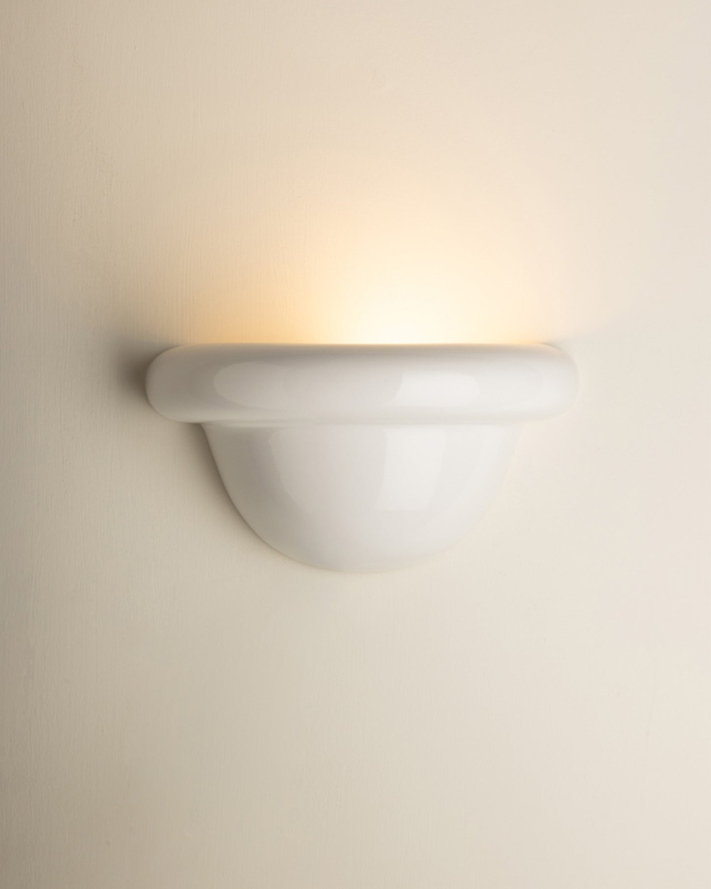 Redonda Uplight Ceramic Sconce Wall Light, White